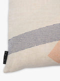 Conran Shop Furrow linen cushion sage orange, imported from the UK