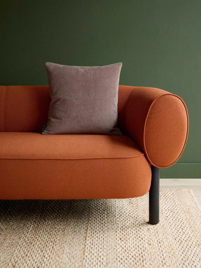 Conran Shop Miller corduroy velvet cushion cover in mink - British brand
