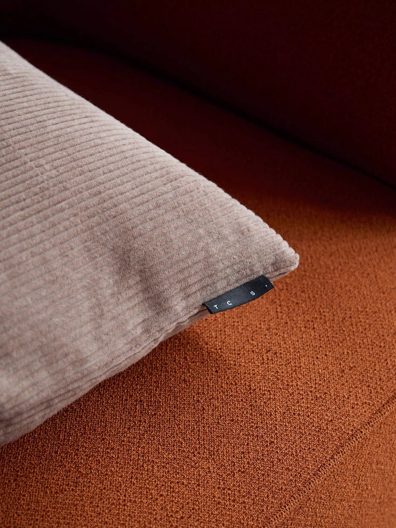 Conran Shop Miller corduroy velvet cushion cover in mink - British brand