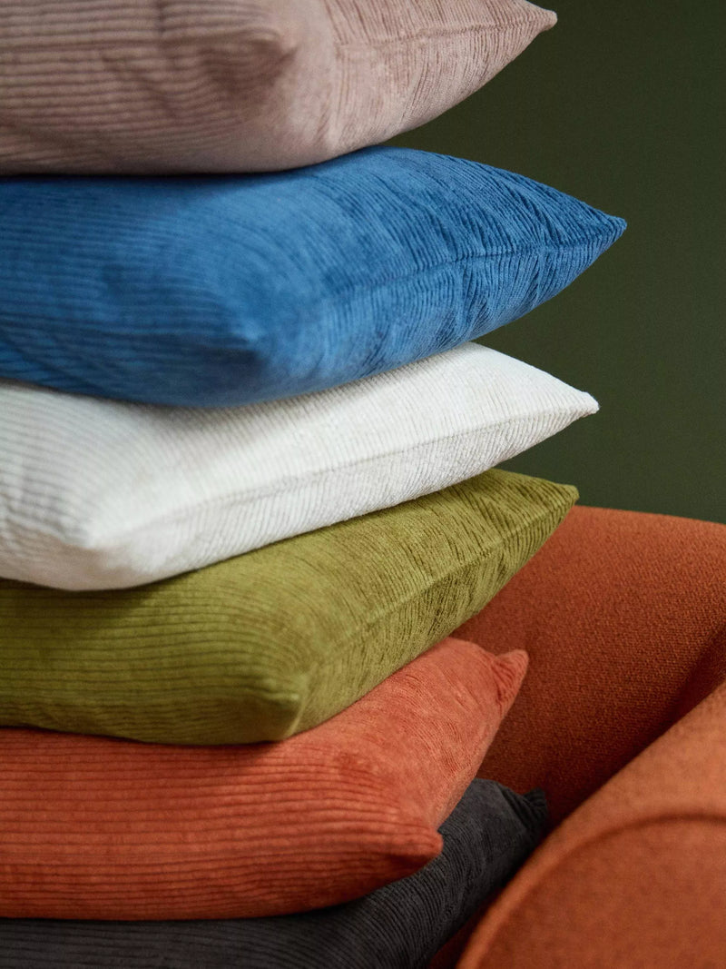 Conran Shop Miller corduroy velvet cushion cover in mink - British brand