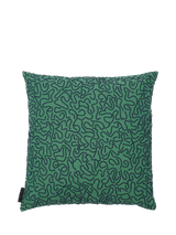 John Lewis The Conran Shop Ripple Cotton Square Cushion, Green- Buy online at McGrocer