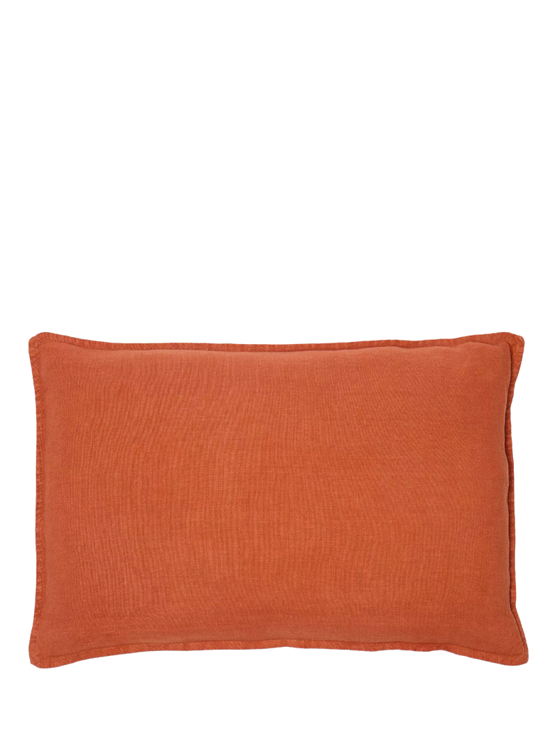 The Conran Shop Wallis Linen Cushion Cover in brick, UK version