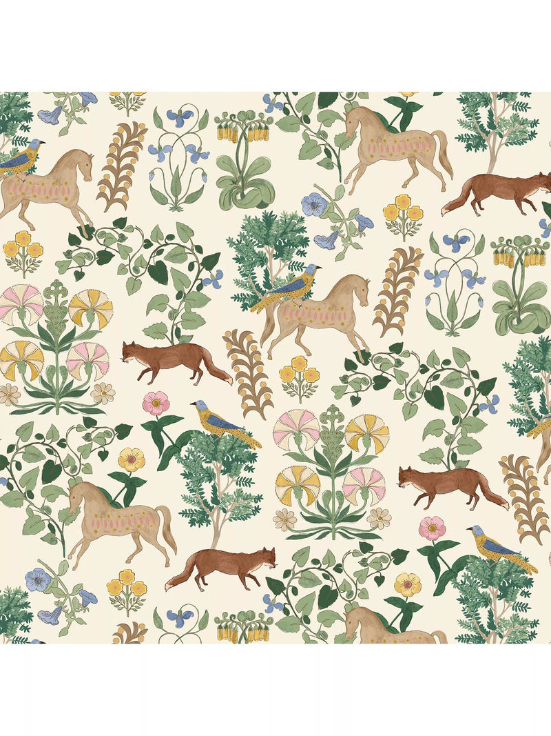 Joules Folk Forest Floral wallpaper roll - British product
