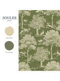 Joules Fox and Hare olive green wallpaper, imported from the UK