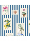 Joules Gallery Wall Stripe Wallpaper in blue (British brand)