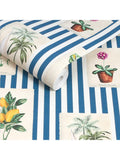 Joules Gallery Wall Stripe Wallpaper in blue (British brand)