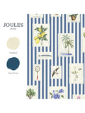 Joules Gallery Wall Stripe Wallpaper in blue (British brand)