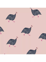 John Lewis Joules Guinea Fowl Wallpaper, Blush Pink- Buy online at McGrocer