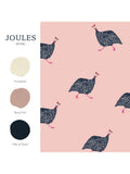 Joules guinea fowl wallpaper blush pink, imported from the UK