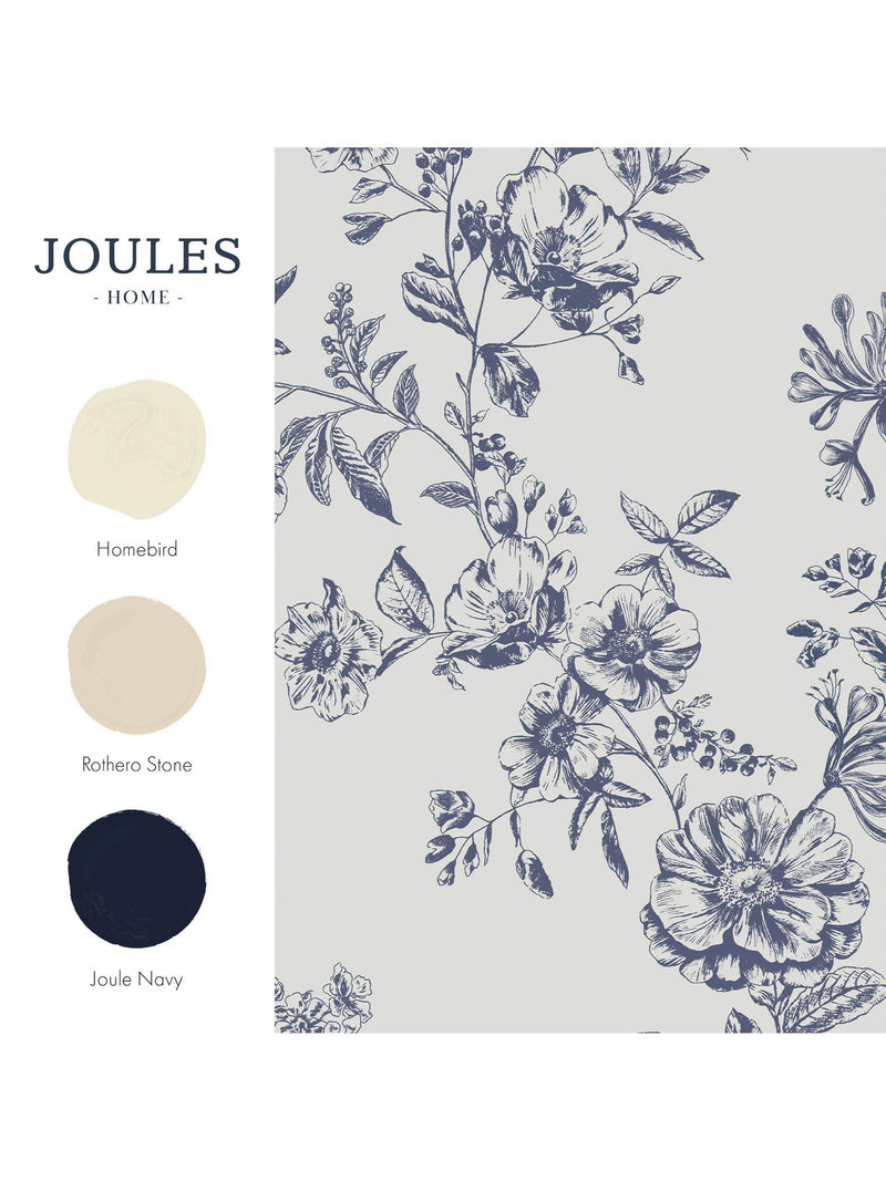 Joules Honey wallpaper floral creme - British product