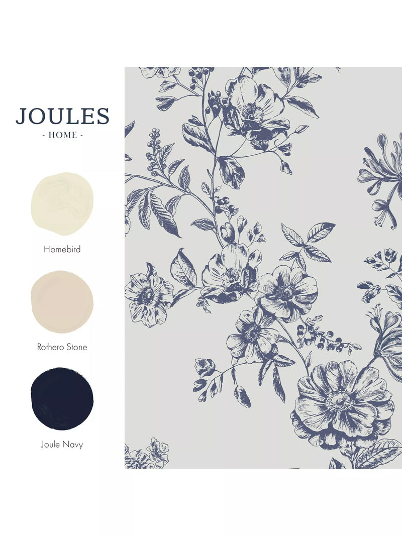 Joules Honey wallpaper floral creme - British product