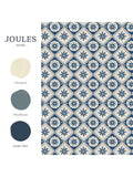 Joules Meadow Geo Wallpaper navy cream, imported from the UK