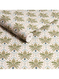 Joules Palm Geo Print Wallpaper cream multi (British brand)