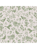 Joules pheasant print wallpaper linen green - British product