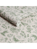 Joules pheasant print wallpaper linen green - British product