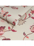 Joules Tree of Life floral wallpaper red pink - British product