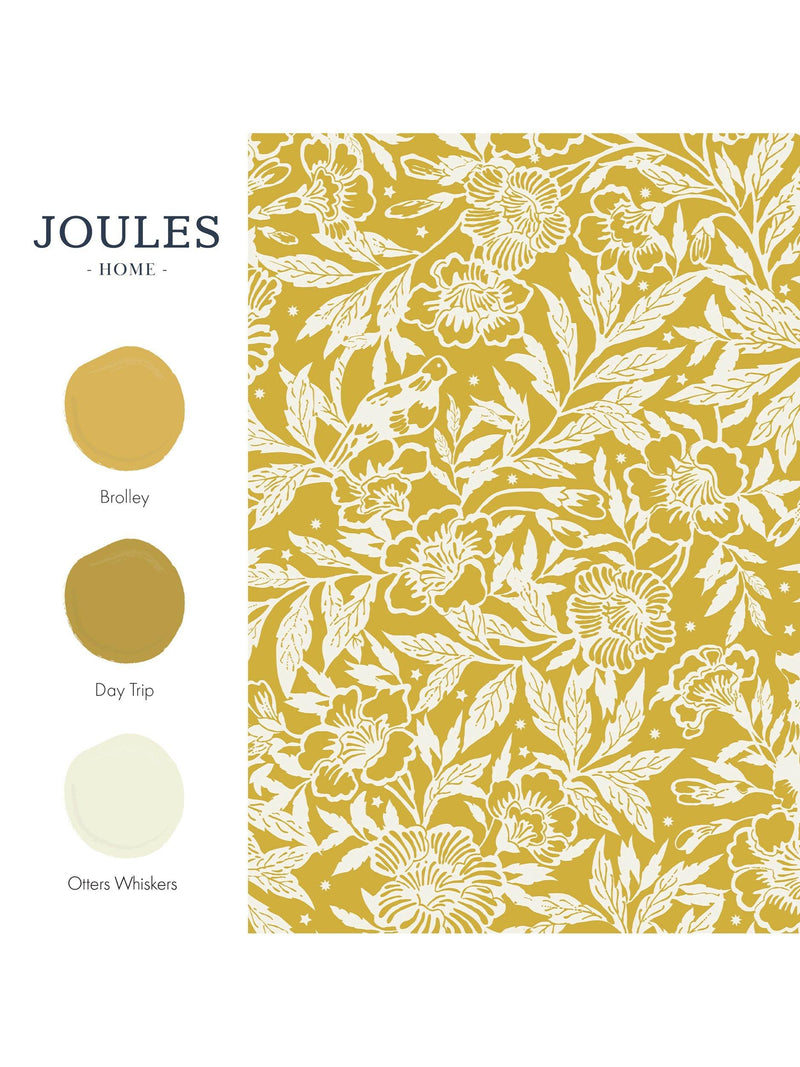 Joules Twilight Ditsy wallpaper antique gold (British brand)