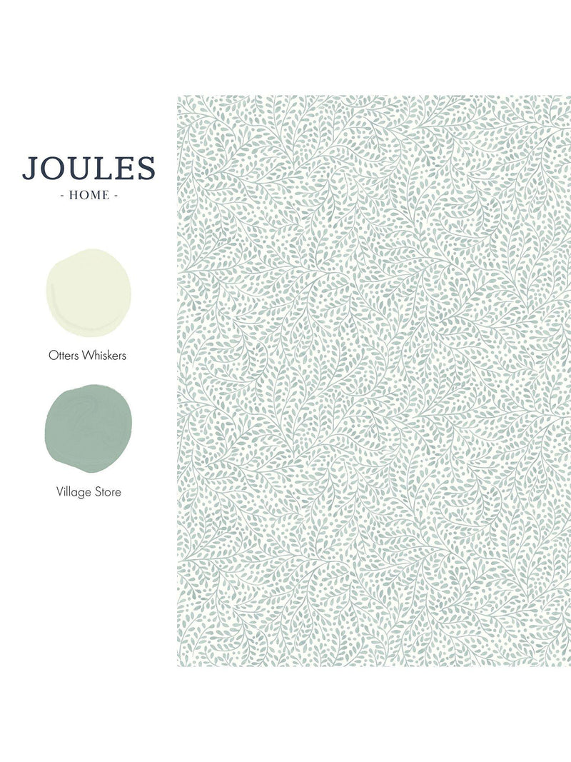 Joules Willow Leaf Duck Egg Blue wallpaper, UK version