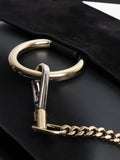 Chloé Faye black suede-leather shoulder bag, UK version
