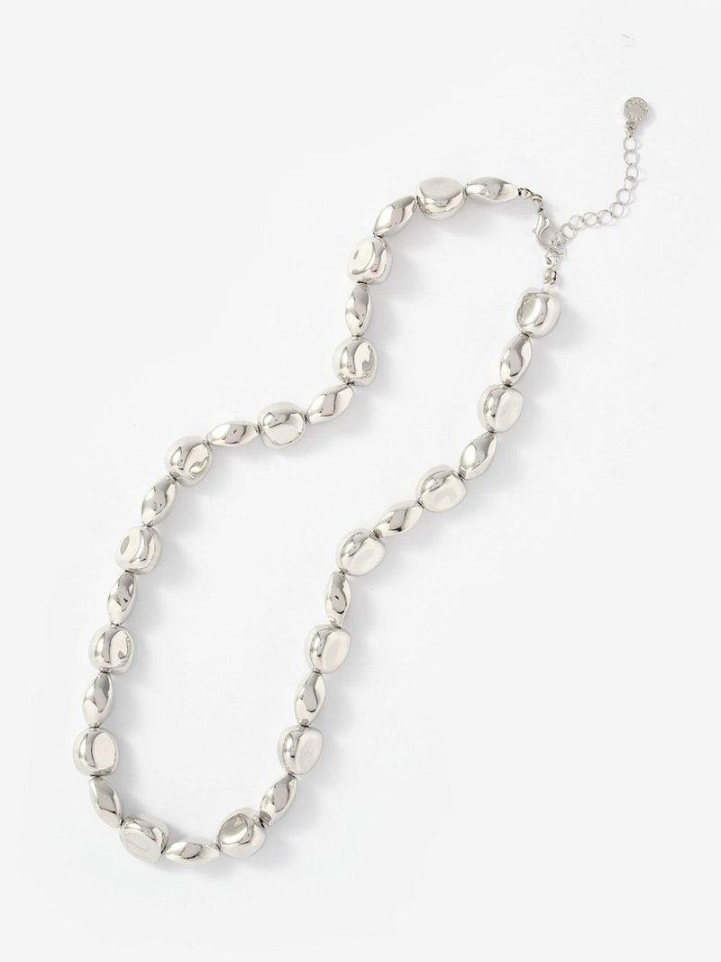 Mint Velvet short silver beaded necklace, UK version