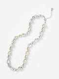 Mint Velvet short silver beaded necklace, UK version