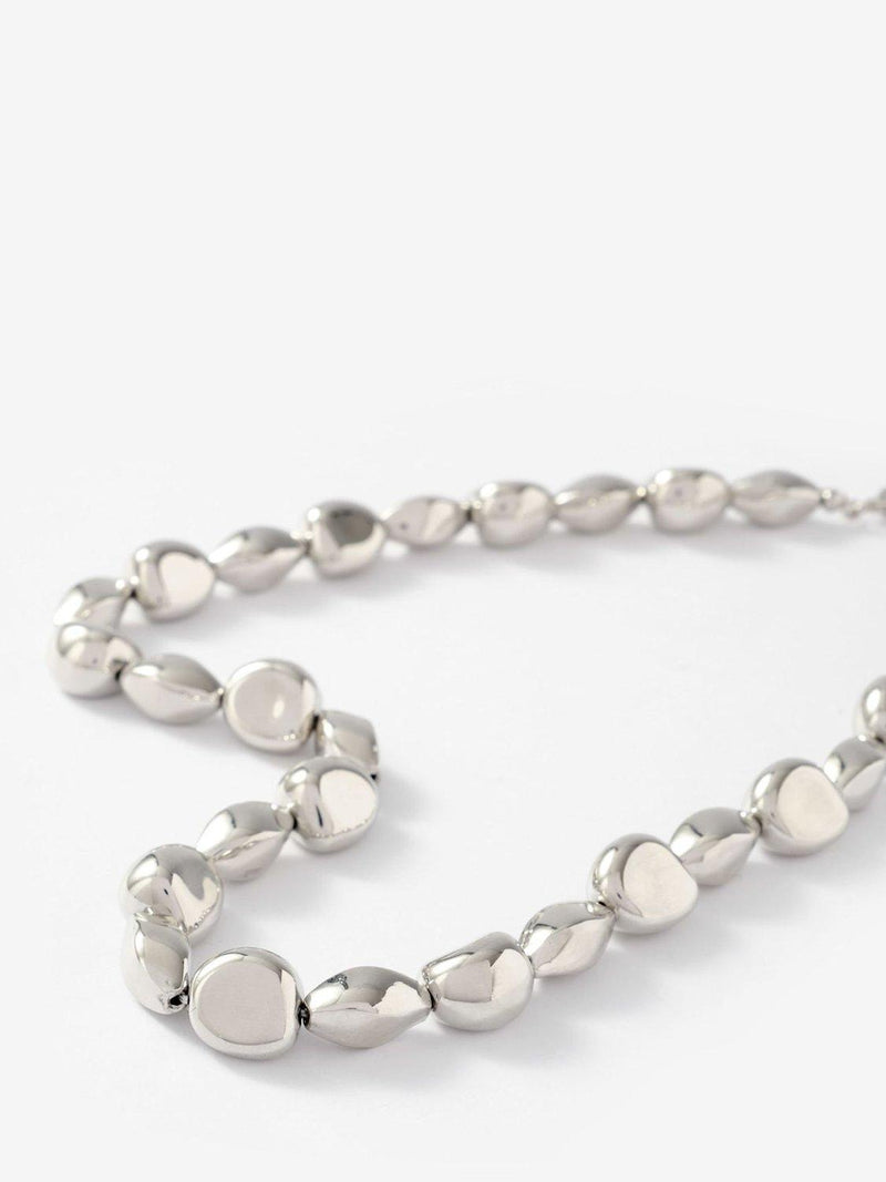 Mint Velvet short silver beaded necklace, UK version