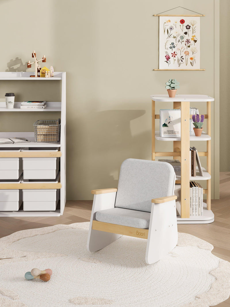 Boori Tidy junior rocking chair with padded cushions, imported from the UK
