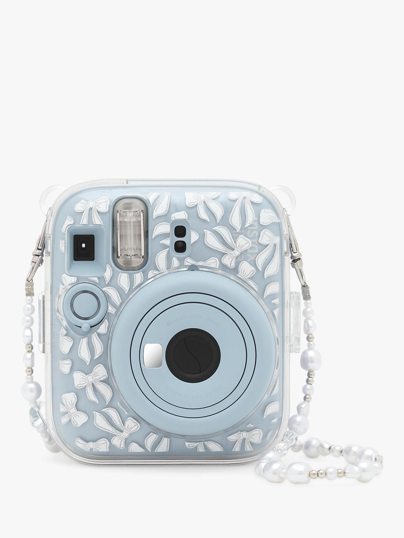 instax Skinnydip Bow clear camera case (British brand)