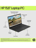 HP 15.6 laptop Intel Core 5 Jet Black, UK version