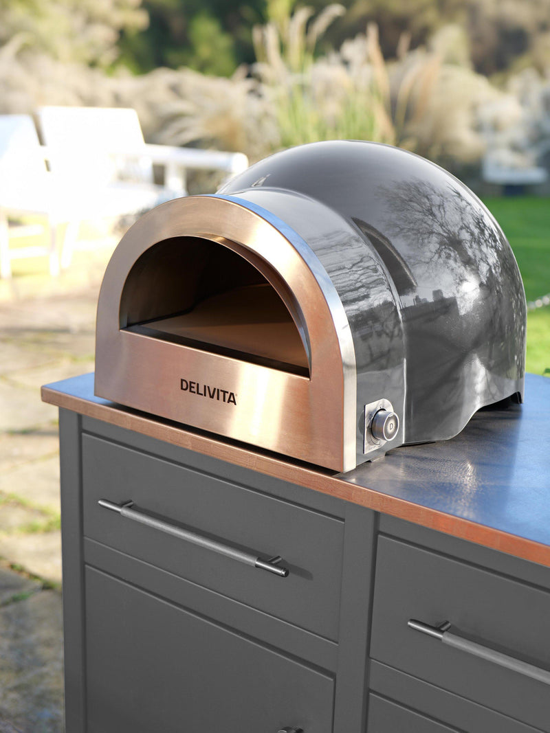 DeliVita Flow Dual Fuel Pizza Oven, Hale Grey, imported from the UK