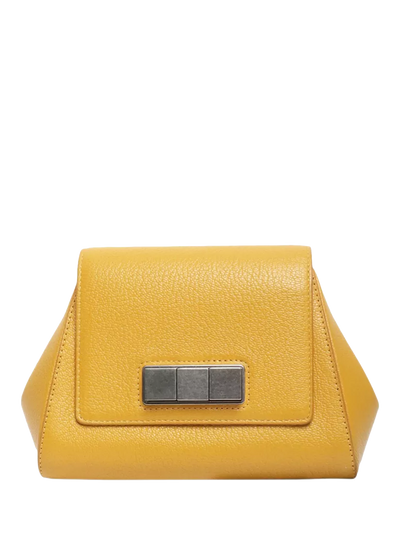 John Lewis Pre-loved Bottega Veneta Leather Belt Bag With Silver Hardware, Yellow- Buy online at McGrocer