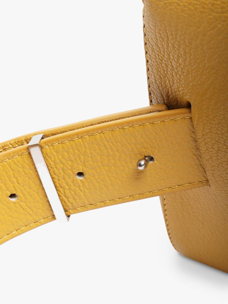 Bottega Veneta yellow leather belt bag, UK version
