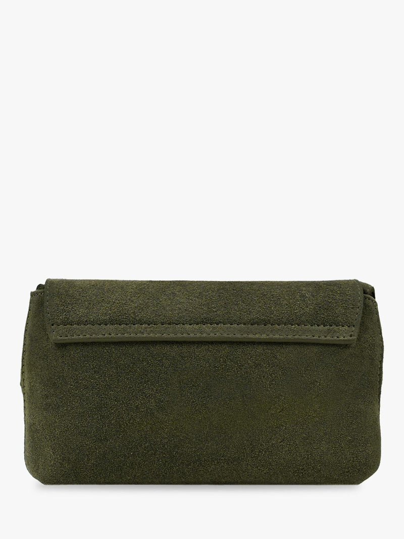 Apatchy London Maisie Mini Olive Suede shoulder bag, UK version