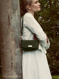 Apatchy London Maisie Mini Olive Suede shoulder bag, UK version