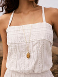 Mint Velvet gold embellished pendant necklace, UK version