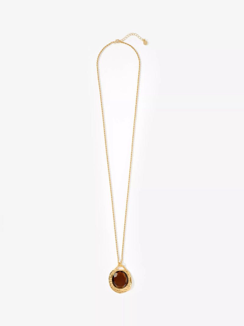 Mint Velvet gold pendant necklace long chain, UK version