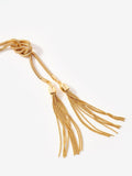 Mint Velvet double tassel necklace gold 58cm (British brand)