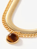 Mint Velvet layered stone necklace gold, UK version