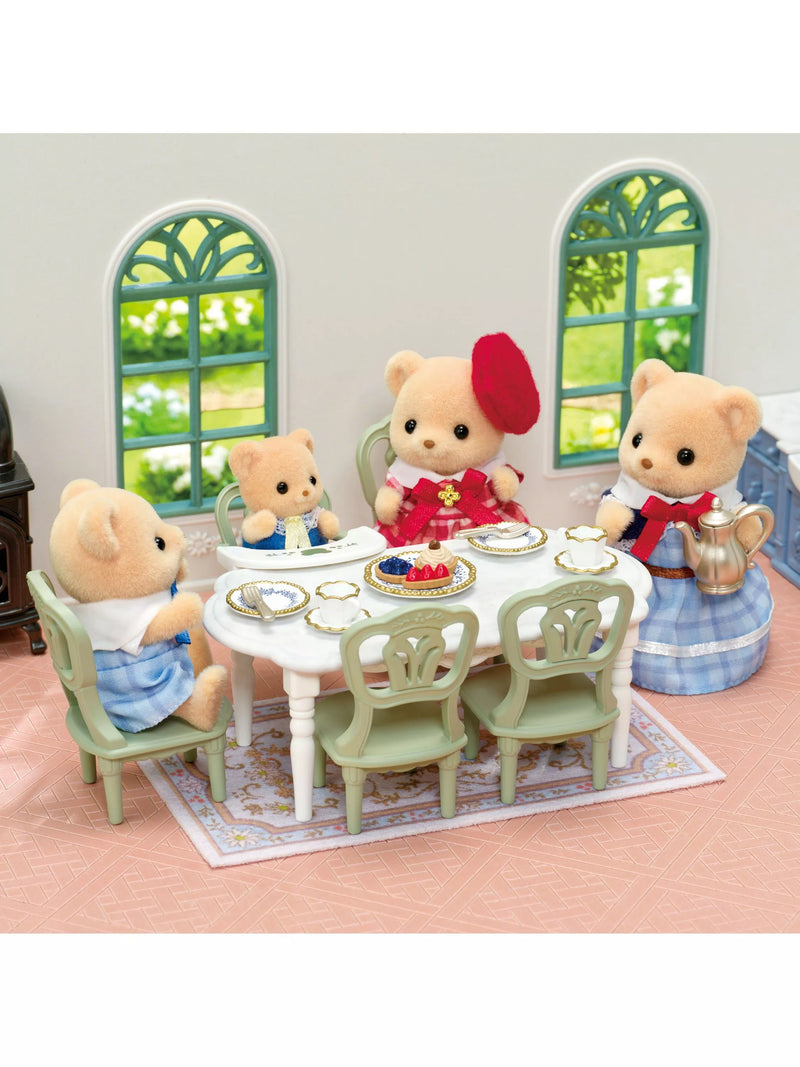 Sylvanian Families dining room set dollhouse furniture, UK version