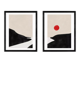 John Lewis EAST END PRINTS The Print Republic Landscape Framed Print Set of 2, 53.4 x 43.4cm, Black- Buy online at McGrocer