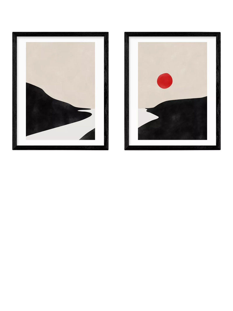 EAST END PRINTS The Print Republic landscape framed print set 53.4x43.4cm, UK version
