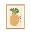 EAST END PRINTS basil plant framed print 43.4x33.4 cm, imported from the UK