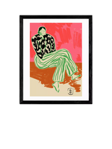 John Lewis EAST END PRINTS Sandra Poliakov Calm Woman Framed Print 53.4 x 43.4cm Black- Buy online at McGrocer