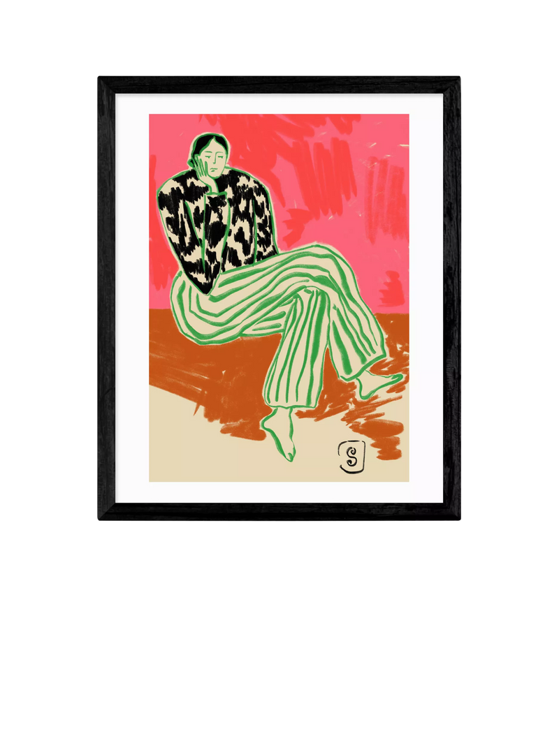 East End Prints Calm Woman framed print 43.4x53.4cm (British brand)