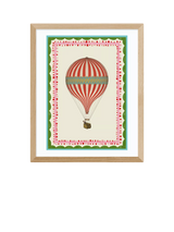 John Lewis EAST END PRINTS Carrie Neely Carnival Hot Air Balloon Framed Print Natural 53.4 x 43.4cm- Buy online at McGrocer
