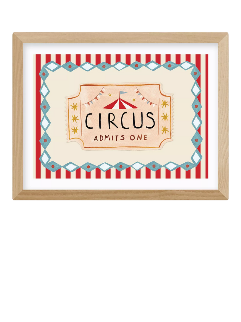 EAST END PRINTS Kid of the Village circus ticket framed print 43.4 x 33.4cm, imported from the UK