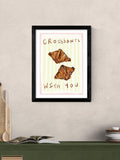 EAST END PRINTS framed print Croissants With You by Nia Beynon 43.4x33.4cm (British brand)