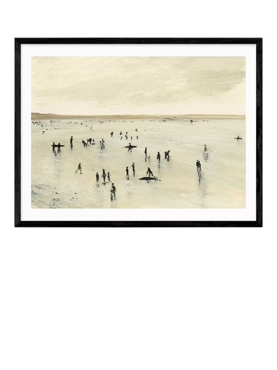 John Lewis EAST END PRINTS Dan Hobday 'Croyde' Framed Print, 63.4 x 83.4cm, Black- Buy online at McGrocer