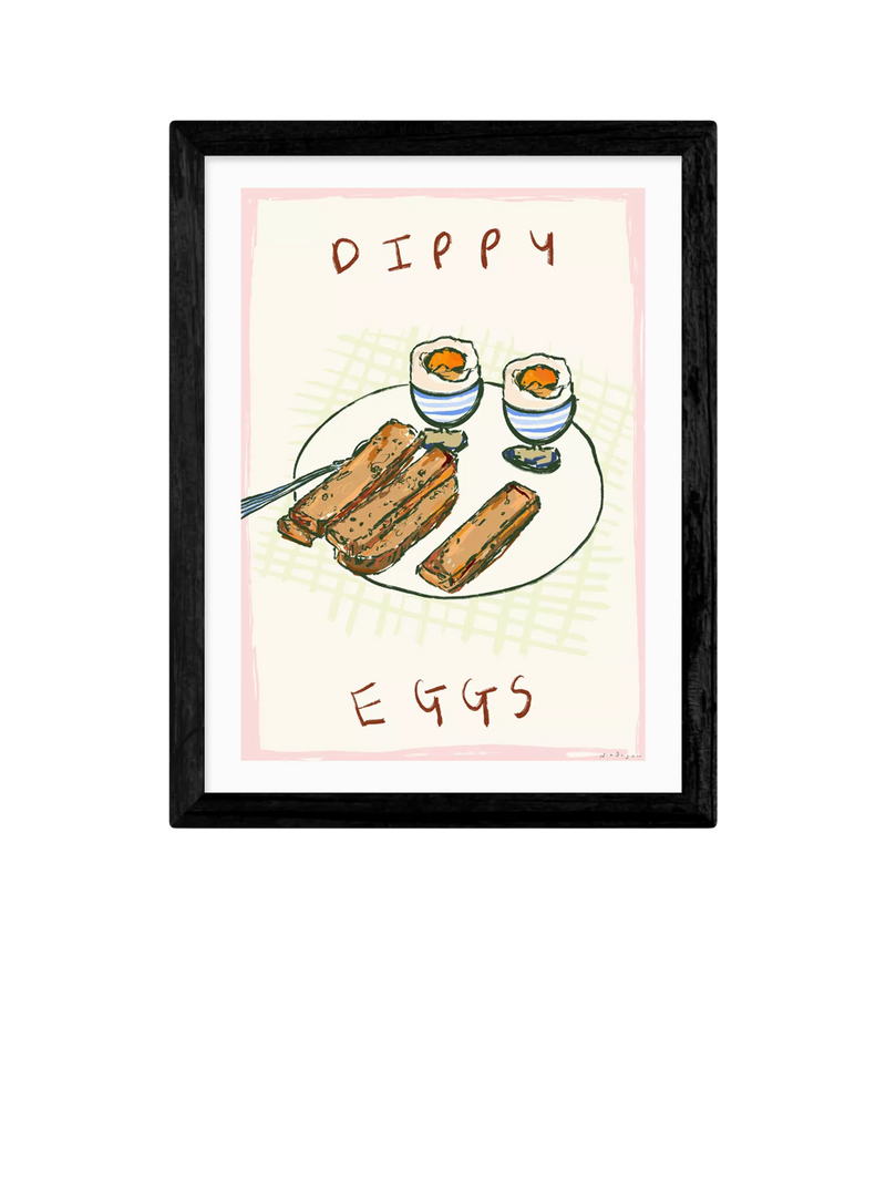 East End Prints dippy eggs framed print 43.4x33.4 cm, UK version