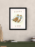 East End Prints dippy eggs framed print 43.4x33.4 cm, UK version
